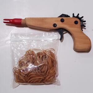 Solid Wooden Rubber Band Gun Toy
